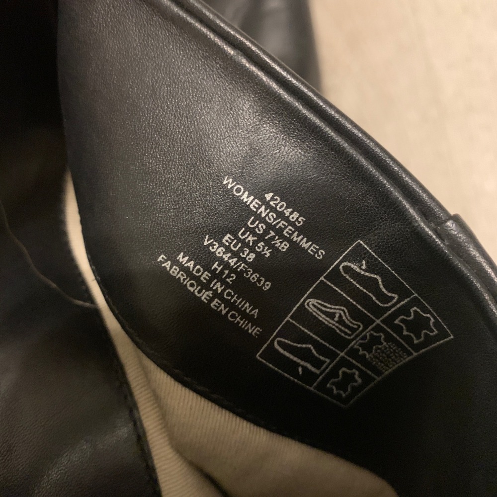 Land's End Women's Stanton‎ High Heel "Black" Leather Pull On Boots Size 7.5 B - Picture 8 of 14